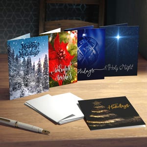 Christmas Cards Collection 1 - Multi-Design Greeting Cards (5-Pack)