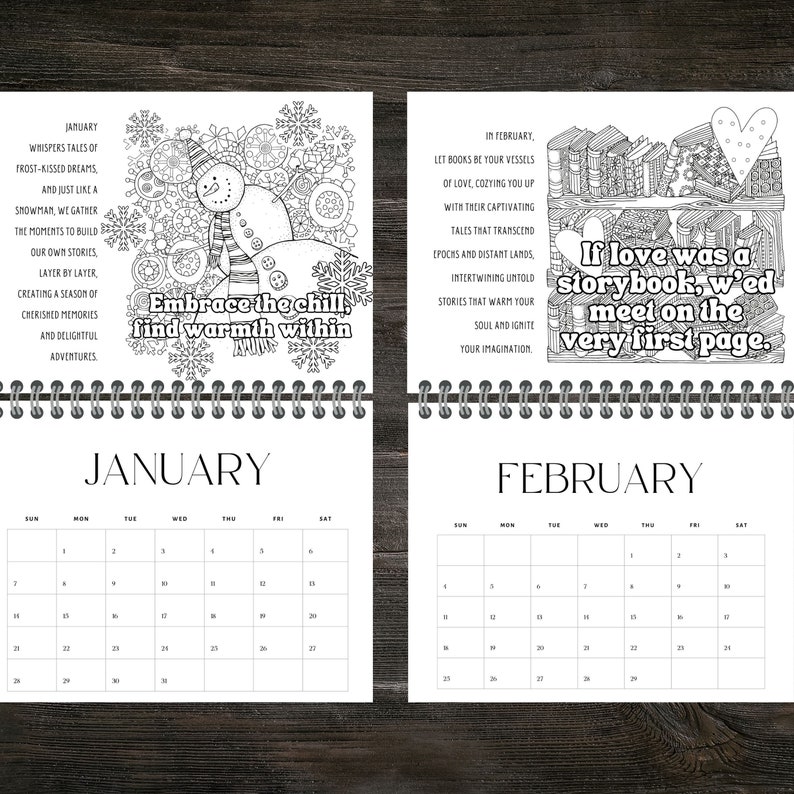 Color Me Pretty 2024 Printable Calendar Mindfulness Printable Calendar