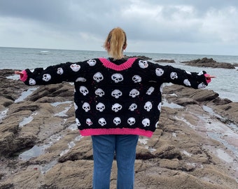 Skull square cardigan