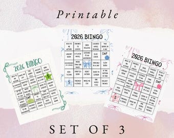 Bingo-uitdaging lezen 2026 | Afdrukbare leestracker | Cadeau boekenliefhebber | Bijvoegsel dagboek lezen | Leesuitdagingsspel