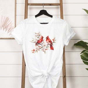 Cardinal Bird T-shirt, Red Cardinal Shirt, Bird Lover Gift, Cardinal Birds Tee