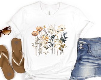 WIldflower T-shirt, Wild flower Tee, Floral Shirt, Wildflower Tshirt, Cottagecore T-Shirt, Botanical Shirt, Nature Lover Gift