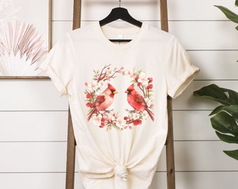 Cardinal Bird Shirt, Nature Shirt, Bird Shirt. Cardinal Graphic Tee, Red Cardinal T-shirt