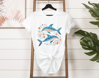Dolphin Shirt, Beach Shirt, Dolphin Lover Shirt, Animal Lover Shirt, Dolphin T-shirt, Dolphin Tee