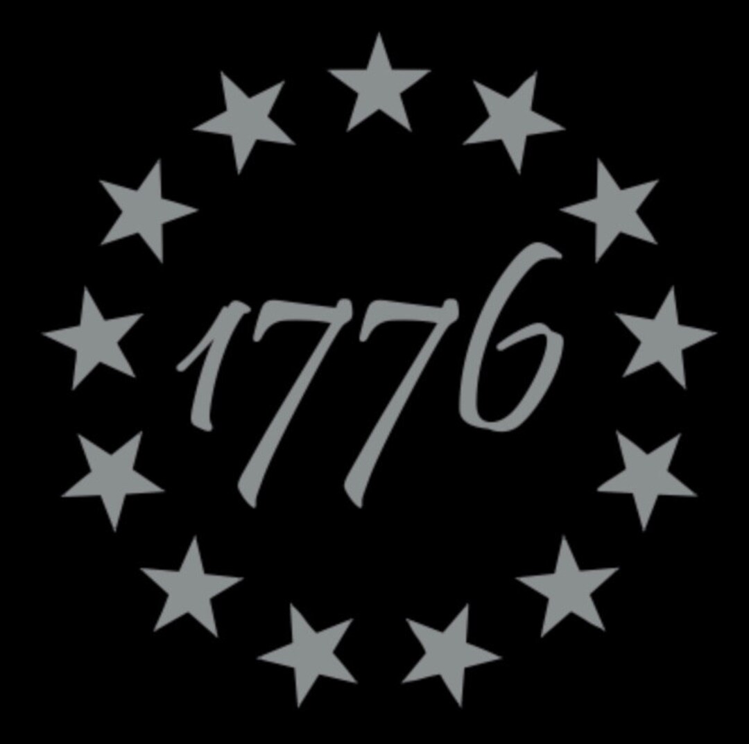 1776 With Stars Decal version 2 Etsy