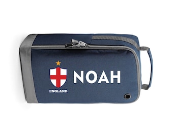 Personalised Childrens England Football Rugby Boot Bags Sports School Dancing Gym PE Accessories Ventilated Custom Shoe Kit Bag