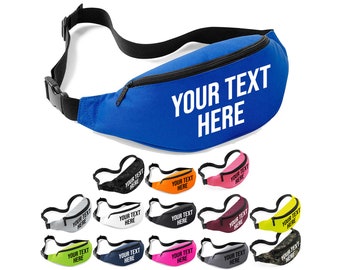 Printed Personalised Bum Bag Fanny Pack Festival Money Belt Purse Custom Wallet