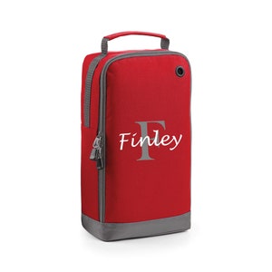 Personalisierte Anfangsname Fußball Rugby Boot Taschen Sport Schule Fitnessstudio Tanzen PE Zubehör Belüftete Schuh-Kit Tasche mit Stiefelfach