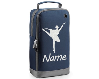 Personalised Glitter Any Name Ballet Dancer Boot Bags Dance School Gymnastics PE Accessories Custom Shoe Kit Bag With Boot Compartment