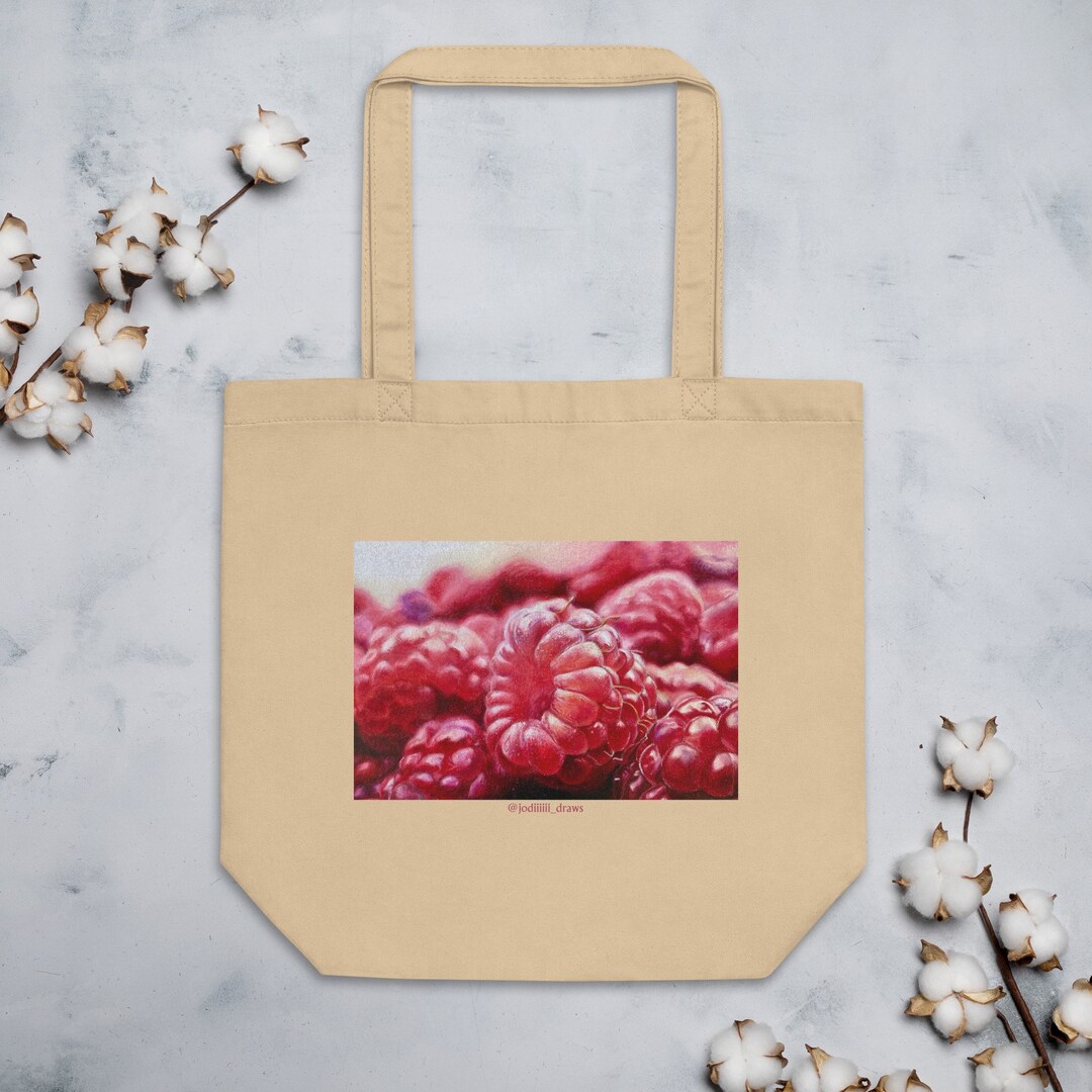 Curves Raspberry Tote Canvas Tote Bag, Raspberry Tote Bag, Shoulder Tote Bag, Shopping Tote ...