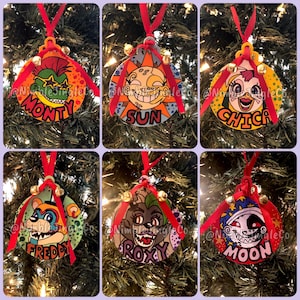 Custom Painted Animatronic Wooden Ornaments