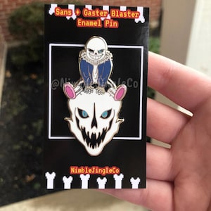 Skeleton Gaster Blaster Enamel Pin