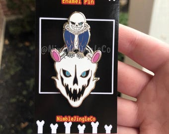 Skeleton Gaster Blaster Enamel Pin