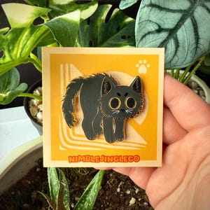 Goober Black Cat Enamel Pin