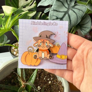 Cute Halloween Goat Enamel Pin!
