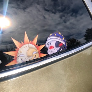 Sun and Moon Peeker Decal Stickers
