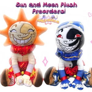 Sitting Sun and Moon Plushies (PREORDER) READ DESCRIPTION