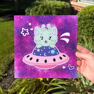 Space Kitty - 8x8 Print - Signed By Artist!