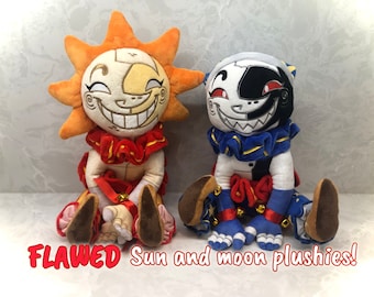 Peluches de Sol y Luna listos para enviar con defectos