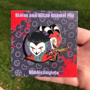 Stolas and Blitzo Enamel Pin