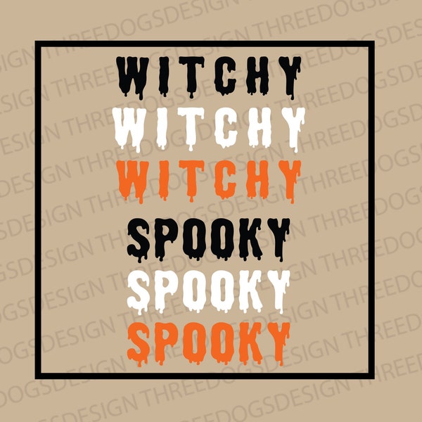 Varsity Witchy & Spooky Drip Font Bundle - Instant Download - SVG, PNG, JPEG - Halloween t-shirt design, Cricut Design, Varsity Style Fonts