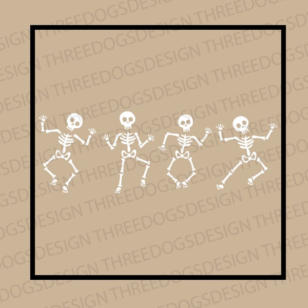 Halloween Dancing Skeletons - Instant Download - SVG, PNG, JPEG - Skeleton t-shirt design, Cricut Design, Funny Halloween Tee design