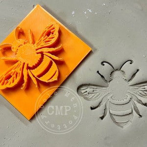 3D printed Honey Bee stamp, 3D printed stamp, Honey Bee, Bee,  pottery stamp, cookie stamp, baking stamp, soap stamp, Bee stamp, craft stamp