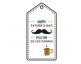 Etiqueta de regalo del Día del Padre/Etiqueta de regalo descargable/1 estilo