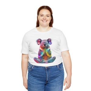 Vibrant Yoga Koala Bear Graphic Tee