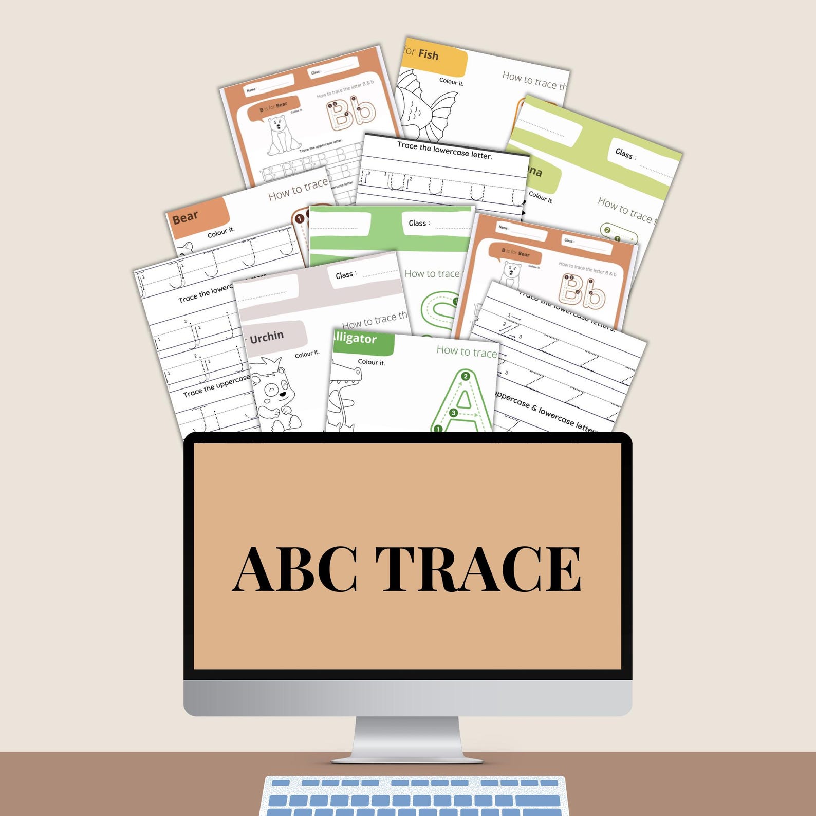 28 Page Printable Alphabet ABC With Animals Upper Case and Lower Case ...