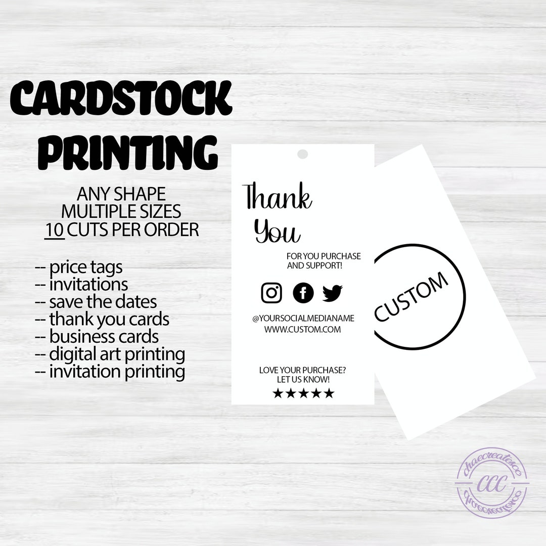 Cardstock Printing Service at Daniel Fenner blog