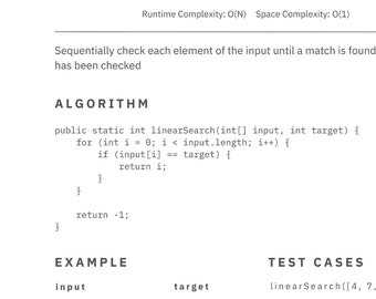 Programming Prints - Linear Search