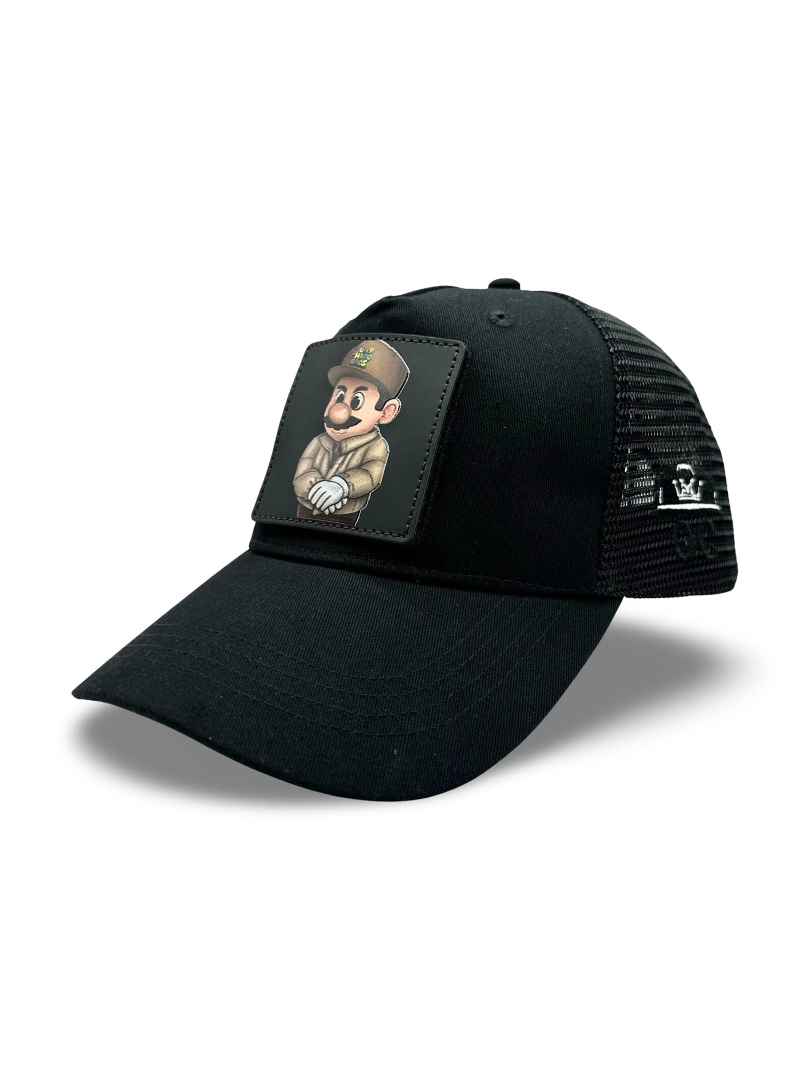 El Chapo Super Mario Trucker Hat With Removable Velcro Black Patch - Etsy
