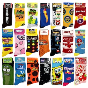 NEW Odd Sox Candy Themed Crew Socks Fun Crazy Colorful Novelty Socks for Women Men Cute Food Sweet Treat Gift for Teens Foodies and Friends
