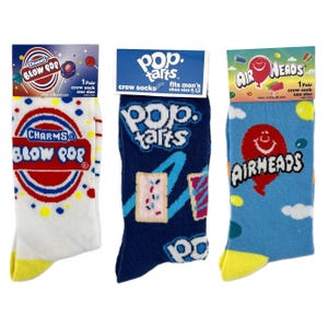 NEW Odd Sox Candy Themed Crew Socks Fun Crazy Colorful Novelty Socks for Women Men Cute Food Sweet Treat Gift for Teens Foodies and Friends Pop Tarts