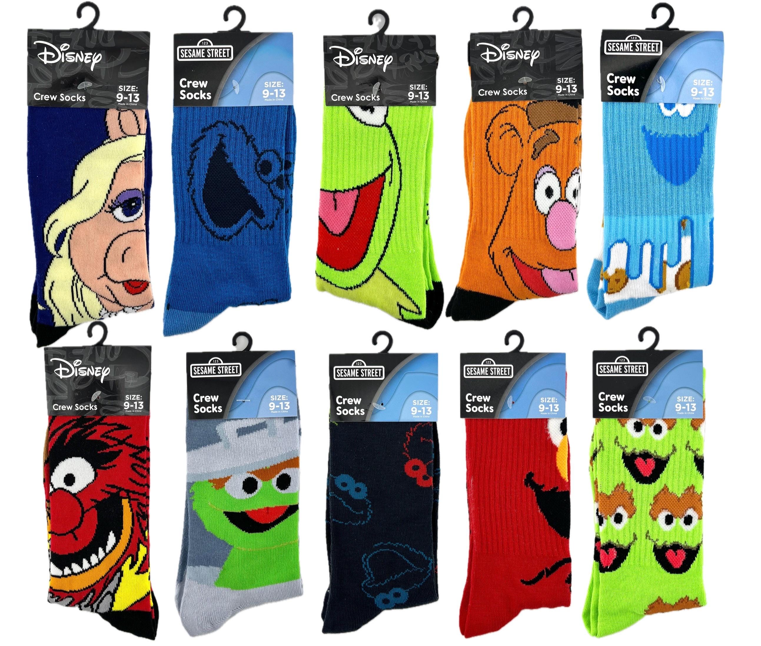 NEW! Sesame Street Crew Socks for Adults Elmo Cookie Monster Big