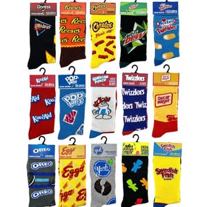 NEW Odd Sox Candy Themed Crew Socks Fun Crazy Colorful Novelty Socks for Women Men Cute Food Sweet Treat Gift for Teens Foodies and Friends
