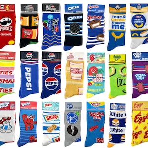 NEW! Odd Sox Fun Crazy Socks, Popular Novelty Crew Socks Adult Men's Women's Teen's, Colorful Funny Happy Birthday Party Gift Favor Surprise