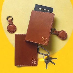 Funda para pasaporte, Funda de cuero personalizada para pasaporte, Porta pasaporte de cuero artesanal, Estuche para pasaporte, Billetera para pasaporte, Regalo de viaje, Airtag