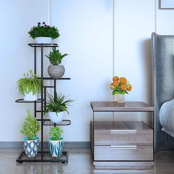 Multi Tier Metal Plant Stand | Flower Pot Holder | Indoor Plant Stand | Outdoor Plant Stand | Tiered Plant Stand | Tall Plant Stand