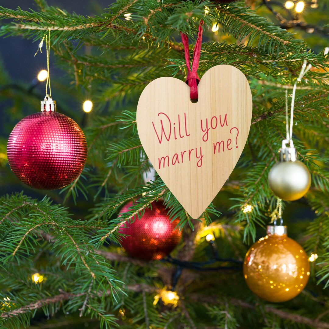 Will You Marry Me Ornament Proposal Christmas Ornament 2024 Wooden ...