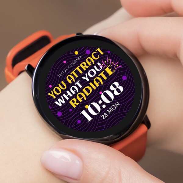 Fond d’écran Samsung Galaxy Watch | Visage | Fond /les deux tailles incluses ! Wear OS Watch Wallpaper – Vous attirez ce que vous rayonnez