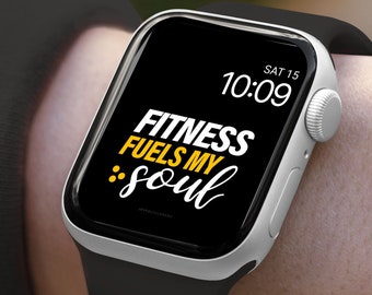 Apple Watch Wallpaper mit einem Fitness Motivation Zitat. Sofortiger digitaler Download. Das Samsung Galaxy Watch Face, ist auch dabei!