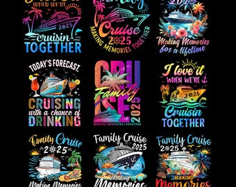 Family Cruise 2025 PNG Bundle: Vacation Trip Digital Art (Digital Download)