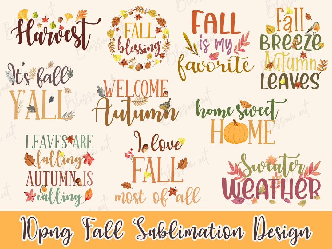 Fall PNG Bundle, Thankful Bundle Png, Pumpkin Png, Autumn PNG ...