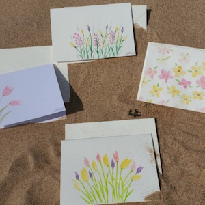 Cartes de vœux aquarelle peintes à la main