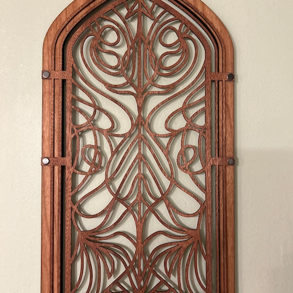 Cathedral window wood home decor