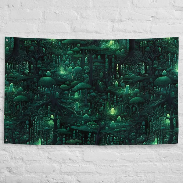 Enchanting Forest: Hyper-Detailed Illustration with Mesmerizing Colorscapes Tapestry