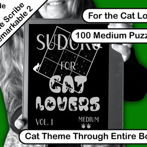 Sudoku Book For Cat Lovers, Medium, Created for Remarkable 2 and Kindle Scribe and most E-Ink Tablets.