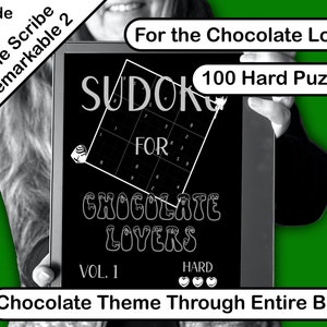 Sudoku Book For Chocoloate Lovers, Hard, Created for Remarkable 2 and Kindle Scribe and most E-Ink Tablets.